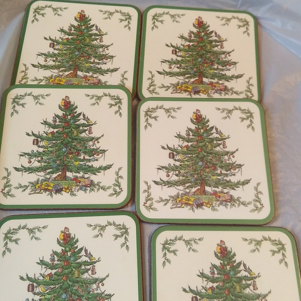Pimpernel made in England 6 Christmas coasters